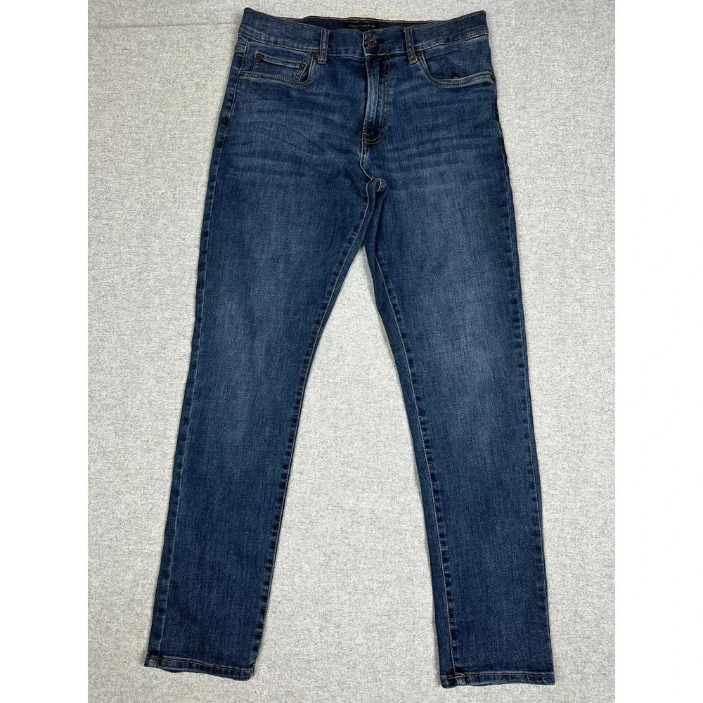 Lucky Brand 412 Athletic Slim Jeans Mens 32x32 Blue Stark Wash Denim